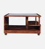 Leonora Sheesham Wood Coffee Table in Honey Oak Finish With Quartz Top Leonora Sheesham Wood Coffee Table in Honey Oak Finish With Quartz Top