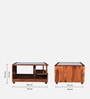 Leonora Sheesham Wood Coffee Table in Honey Oak Finish With Quartz Top Leonora Sheesham Wood Coffee Table in Honey Oak Finish With Quartz Top
