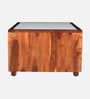 Leonora Sheesham Wood Coffee Table in Honey Oak Finish With Quartz Top Leonora Sheesham Wood Coffee Table in Honey Oak Finish With Quartz Top