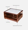 Leonora Sheesham Wood Coffee Table in Honey Oak Finish With Quartz Top Leonora Sheesham Wood Coffee Table in Honey Oak Finish With Quartz Top