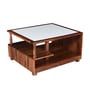 Leonora Sheesham Wood Coffee Table in Honey Oak Finish With Quartz Top Leonora Sheesham Wood Coffee Table in Honey Oak Finish With Quartz Top