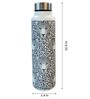Leopard Art Print White Stainless Steel 950ml Water Bottle