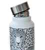Leopard Art Print White Stainless Steel 950ml Water Bottle