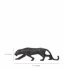 Leopard Black Resin Figurine
