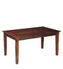 Lerro Sheesham Wood Six Seater Cushioned Dining Set with Bench in Provincial Teak Finish