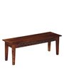 Lerro Sheesham Wood Six Seater Cushioned Dining Set with Bench in Provincial Teak Finish