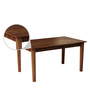 Lerro Sheesham Wood Six Seater Cushioned Dining Set with Bench in Provincial Teak Finish