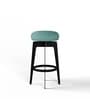 Lesbos Justo Fabric Bar Stool in Teal Colour