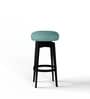 Lesbos Justo Fabric Bar Stool in Teal Colour
