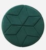 Anadia Velvet Pouffe In Green Colour