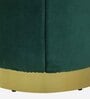 Anadia Velvet Pouffe In Green Colour