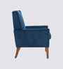 Leston Boucle Fabric Lounge Chair In Blue Colour