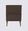 Leston Boucle Fabric Lounge Chair In Brown Colour