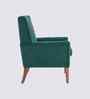Leston Boucle Fabric Lounge Chair In Green Colour