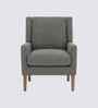 Leston Boucle Fabric Lounge Chair In Grey Colour