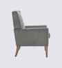 Leston Boucle Fabric Lounge Chair In Grey Colour