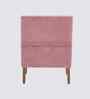 Leston Boucle Fabric Lounge Chair In Pink Colour