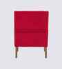Leston Boucle Fabric Lounge Chair In Red Colour