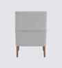Leston Boucle Fabric Lounge Chair In White Colour