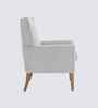 Leston Boucle Fabric Lounge Chair In White Colour