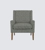 Leston Walnut Finish Printed Canvas Chair Leston Walnut Finish Printed Canvas Chair