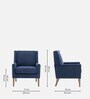 Leston Upholstered Fabric Arm Chair in Blue Colour