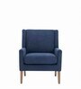 Leston Upholstered Fabric Arm Chair in Blue Colour