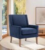 Leston Upholstered Fabric Arm Chair in Blue Colour