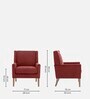 Leston Upholstered Fabric Arm Chair in Copper Colour