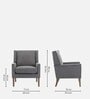 Leston Upholstered Fabric Arm Chair in Grey Colour