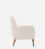 Leston Upholstered Fabric Arm Chair in Off White Colour