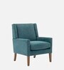 Leston Upholstered Fabric Arm Chair in Teal Colour