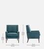 Leston Upholstered Fabric Arm Chair in Teal Colour