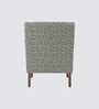Leston Walnut Finish Printed Canvas Geometry Fabric Lounge Chair Leston Walnut Finish Printed Canvas Geometry Fabric Lounge Chair