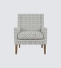 Leston Walnut Finish Printed Canvas Geometry Chair Leston Walnut Finish Printed Canvas Geometry Chair