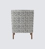 Leston Walnut Finish Printed Canvas Geometry Chair Leston Walnut Finish Printed Canvas Geometry Chair
