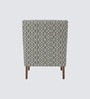 Leston Walnut Finish Printed Infinity Grid Fabric Chair Leston Walnut Finish Printed Infinity Grid Fabric Chair