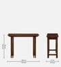 Lethbridge Mango Wood Console In Scratch Resistant Rustic Teak Finish