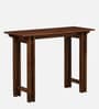 Lethbridge Mango Wood Console In Scratch Resistant Rustic Teak Finish