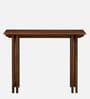 Lethbridge Mango Wood Console In Scratch Resistant Rustic Teak Finish