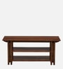 Lethbridge Mango Wood Shoe Bench In Scratch Resistant Rustic Teak Finish