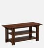 Lethbridge Mango Wood Shoe Bench In Scratch Resistant Rustic Teak Finish