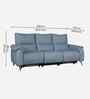 Levanto Motorised 3 Seater Recliner In Cobalt Blue Colour
