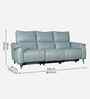 Levanto Motorised 3 Seater Recliner In Mist Blue Colour