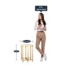 Levin End Table in Golden Finish