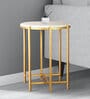 Levin End Table in Golden Finish