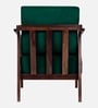 Leviro Sheesham Wood Arm Chair In Green Color