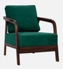 Leviro Sheesham Wood Arm Chair In Green Color