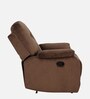 Levy Velvet Fabric 1 Seater Manual Recliner in Brown Colour
