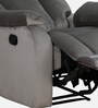 Levy Velvet Fabric 1 Seater Manual Recliner in Grey Colour